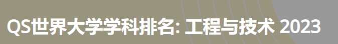 日本最佳工程与技术大学|2023年qs世界大学学科排名